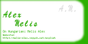 alex melis business card